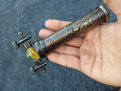 #ad Antiqued Brass Kaleidoscope with Marble Eyepiece Classic Best Gift Kaleidoscope