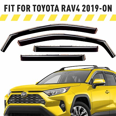 Rain Guards Vent Visors Shade for 2019 2023 Toyota RAV4 in channel