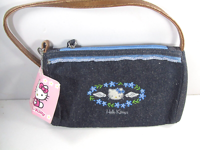 #ad #ad Vintage Sanrio Blue Jean Hello Kitty Handbag Purse 2002