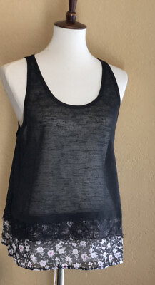 #ad #ad Swell Women#x27;s Green House Love Mixed Fabric Tank top Size S L A6