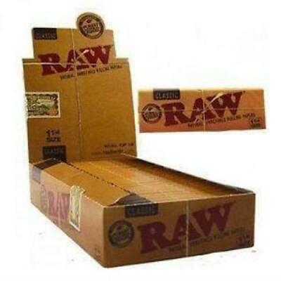 #ad Raw Natural Classic 1 1 4 Size Rolling Papers 24 Count Lot FREE SHIPPING