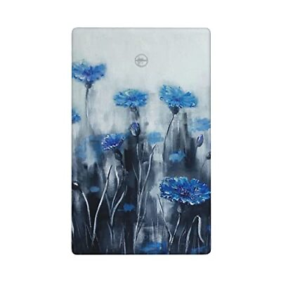 #ad Blue Floral One Gang Blank Light Switch Cover Decorative Plastic Switch Plate...