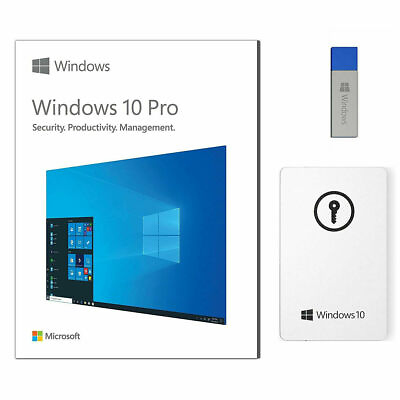 Microsoft Windows 10 Professional 32 64 Bit USB New Sealed Retail Package