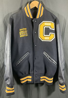#ad ✨Vintage Delong Varsity Letterman Football Jacket USA School Grunge 90s Y2K✨