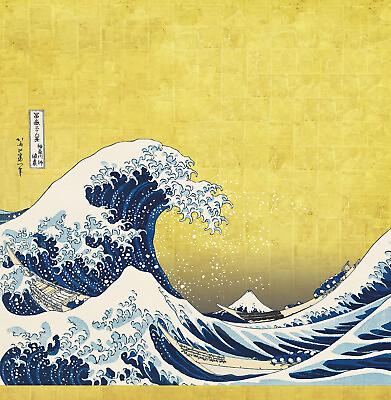 #ad Furoshiki Japanese Fabric Wrapping Cloth Gift Famous Painting Handmade Hokusai
