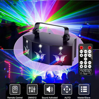 #ad 9 Eye Laser Projector RGB DMX Strobe Stage Light LED Bar DJ Disco Party Lighting