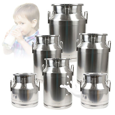 #ad 12 60L Gallon Stainless Steel Milk Can Barrel Milk Jug Milk Bucket Storage Pot