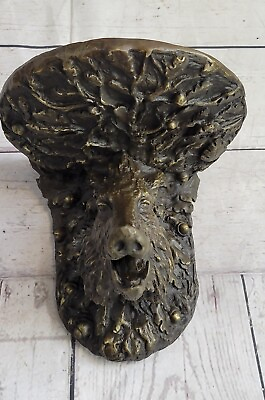 Vintage Bronze Hunt Sculpture Statue Wild Boar Razorback Signed Sale Decor Gift