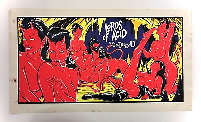 #ad LORDS OF ACID Voodoo U 1994 original litho 14.5 X25.5quot; by Coop Signed Numberd