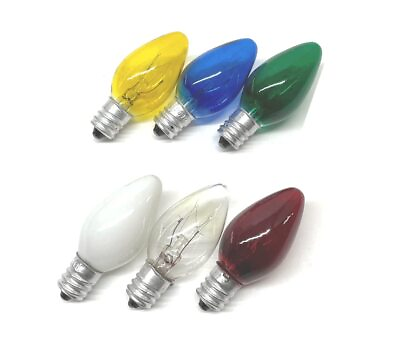 #ad Assorted Color Night Light Bulb 6pc
