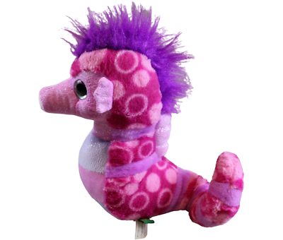 Wild Republic Pink Purple Heart Eyes Seahorse Plush Stuffed Animal Sea Toy 13quot;