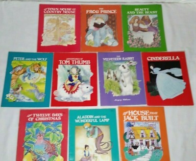 Fairy Tales Lot of 10 Picture Books Troll Associates Nursery Rhyme Classroom Set
