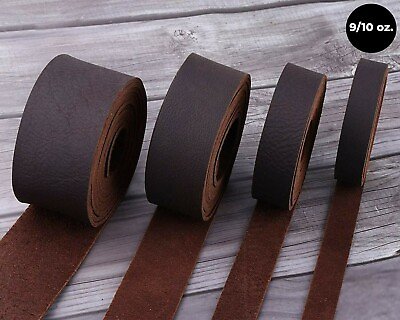 WD 47 Brown Tooling Leather Straps 1 2quot; to 4quot; Wide50#x27;#x27; Inches Long 9 10 oz...