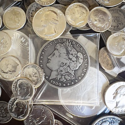 #ad Vault Bag MIXED U.S. SILVER COIN LOT Vintage U.S. Silver Coin LIQUIDATION SALE