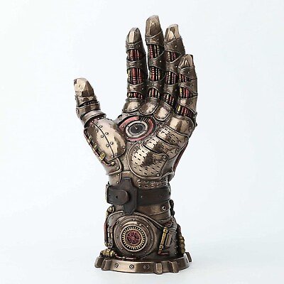 Steampunk Gauntlet of Goodwill Resin Sculpture Cold Cast Bronze Finish T 10quot;