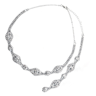 #ad Wedding Aniversary Birthstone Necklace Crystal Body Chain Jewelry