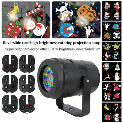 Christmas Party Lights Snowflake Laser Projector Led Stage Light Rotating Xmas
