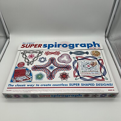 Super Spirograph 75 piece Jumbo Kit 50th Anniversary Edition USED ONCE Collector