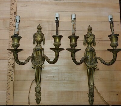 Turn of the 20th century Antique Wall Sconces One Pair Coldwell quality