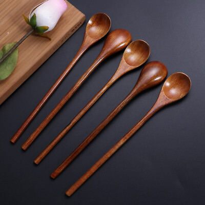 3pcs Small Wooden Spoons Honey Spoons Wooden Coffee Spoons Kitchen Wood Spoons