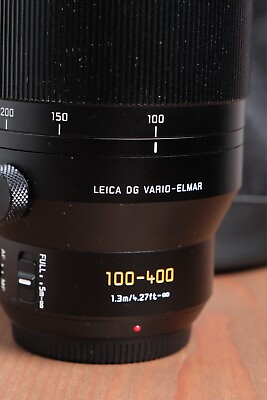 Panasonic Leica DG Vario Elmar 100 400mm F4 6.3 ASPH. POWER O.I.S. Lens w Bag