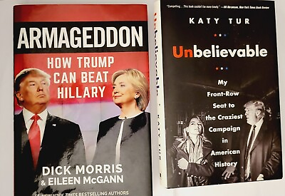 #ad Donald Trump Lot Books Bundle unbelievable Katy Tur Armagendon Book Lot Bundle
