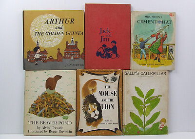 #ad Lot of 6 Vintage 1960s Childrens Books Mouse amp; The Lion Jack amp; Jim Beaver Pond