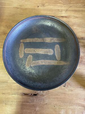 #ad Pottery Large Plate Tableware Decorative Antique Bizen Ware