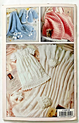 Baby Layettes Crochet Knit Patterns Book Gown Afghans 3 Sets NB 3 amp; 3 6 Months
