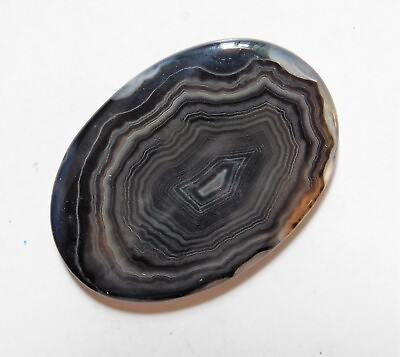 #ad 53.45 Cts Natural Banded Agate Cabochon Loose Gemstone 43.3X30.5X4.7 MM