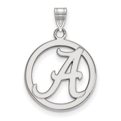 #ad REAL Sterling Silver LogoArt University of Alabama Small Pendant In Circle