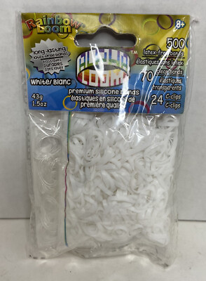 Alpha Loom White Rubber Bands Refill Packs 500 Count