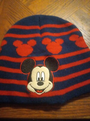 #ad Disney Junior Mickey Knit Beania In Excellent Condition Size 2T 5T.