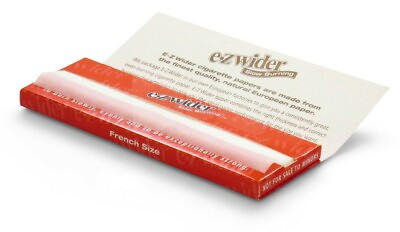 #ad 3 PACKS EZ WIDER SLOW BURNING ROLLING PAPERS FRENCH SIZE NATURAL 24 SHEETS PACK
