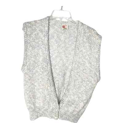 Vtg St. Michael Knit Sweater Vest Mohair Wool Blend M L