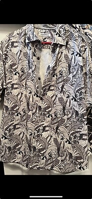 #ad Tommy Bahama Mens SS Caribbean Style Shirt Large Buttom Down Silk