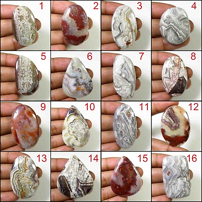 #ad Natural Crazy Lace Agate Cabochon Handmade Smooth Loose Gemstone Variation CR#A