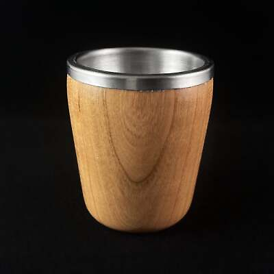 #ad Handmade Natural Wood and Stainless Steel Shot Glass Cherry Handmade in USA
