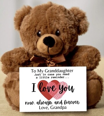 #ad TO MY GRANDDAUGHTER TEDDY BEAR REMINDER LOVE GRANDPA GIFTS FOR VALENTINES DAY