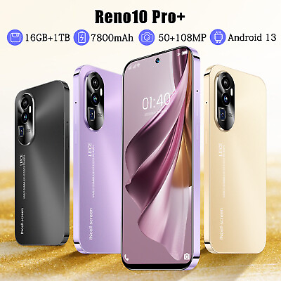 New Rino10 Pro 7.3quot; 16GB1TB Smartphone Android 13 Unlocked 5G Cheap Cell Phone
