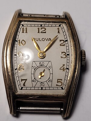 Vintage Bulova 10K Rolled Gold Plate Watch Swiss Mechanism Works