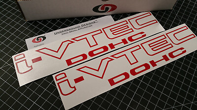 I VTEC DOHC 12quot; Pair X2 Vinyl Decal Vtec Sticker for Honda Civic Si Type R RSX