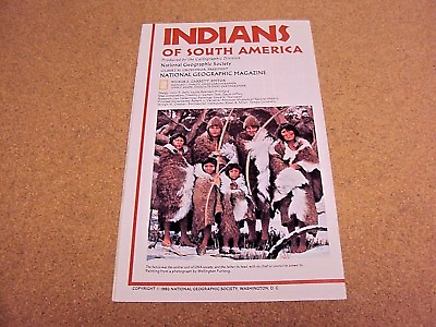 #ad National Geographic March 1982 Map Poster Indians of South America