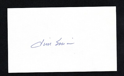 Jim Essian Autographed Signed 3x5 Index Card Indians A#x27;s White Sox Baseball
