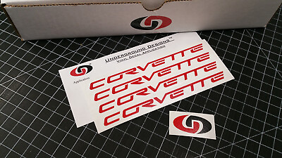 Corvette Wheel Decals 4pk Racing Engine Caliper Sticker C4 C5 C6 C7 C8 LSX LTX