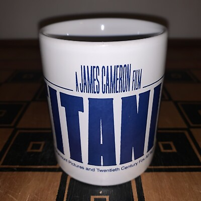 Titanic Movie Coffee Mug Tea Cup 1998 Collectible James Cameron Film DeCaprio
