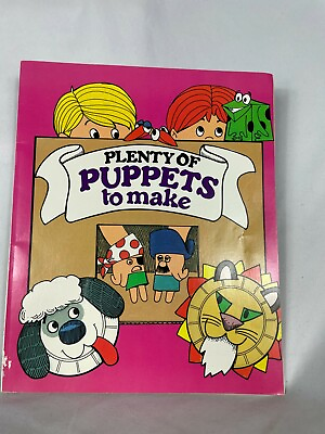 Vintage 1997 Kids Book Plenty of Puppets to Make by Troll Associates