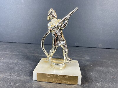 Vintage Fire Fighter Trophy Decorative Collectible
