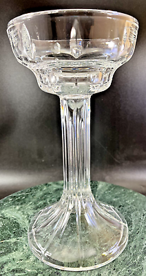 SHANNON Crystal Tall Fluted Pillar Candle Holder 10quot; Ireland