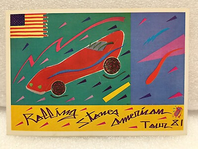#ad Rolling Stones American Tour 81 1981 1980s Vintage Promo Card
